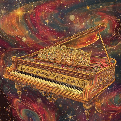 Experience a mesmerizing blend of 17th century baroque music infused with modern psychedelic elements. Intricate harpsichord melodies dance alongside lush, reverb drenched synths, creating a soundscape that is both regal and surreal. This composition takes you on a journey through time and space, where classical precision meets mind bending, kaleidoscopic soundscapes.