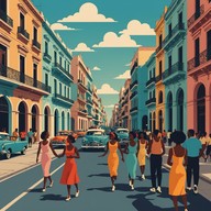 upbeat salsa track with cheerful vibes