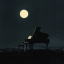 a minimal piano piece expressing quiet solitude during nighttime.