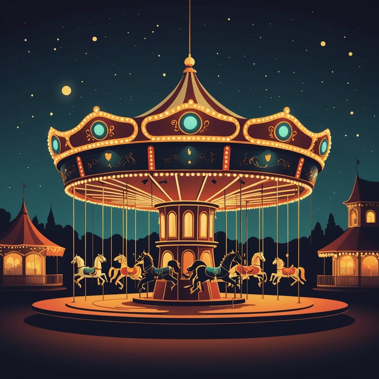 A chilling blend of carefree whimsy and lurking danger, this track features a haunting accordion playing a slightly off tune, eerie melody that mimics the joyful discord of a night at an abandoned carnival. As the music plays, the atmosphere thickens with a sense of foreboding, painting a picture of shadows dancing in the corners of a moonlit fairground.