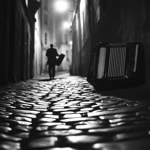 In an atmospheric portrayal of paris, this musical piece uses the haunting yet serene sounds of an accordion to mirror the unseen whispers of history echoing through the city’s cobblestone alleys as twilight descends. The track offers a reflective journey into the secretive, quieter side of urban life, blending historical sensitivity with urban myths.