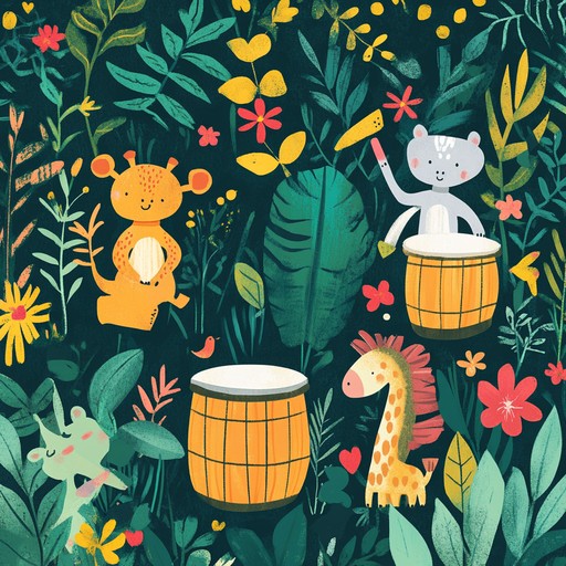 Dive into an exciting journey through the jungle with lively percussion beats, animal calls, and whimsical melodies. This intense children's song ignites curiosity and adventurous spirit, perfect for storytime, playtime, or interactive activities