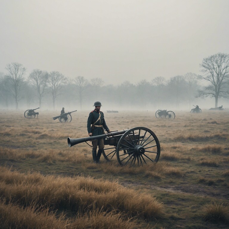 This track features haunting, subtle melodies that transport listeners to ancient, fog covered battlefields where valor and honor were etched into history. The depth of the military drum beats and the distant echoes of a bugle create an atmosphere of remembrance and subtle intrigue, reflecting on tales of forgotten heroes and their enduring spirits.