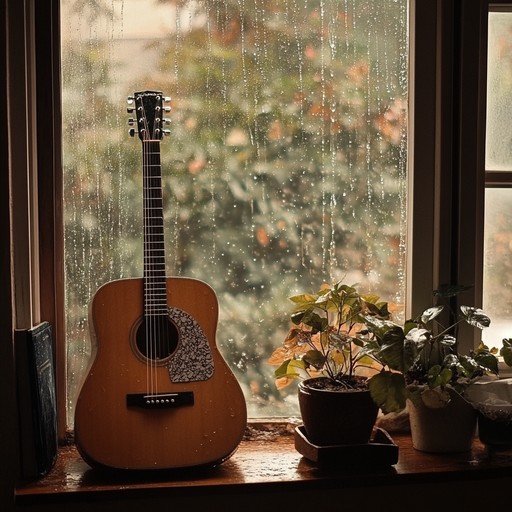 This track features a softly strummed acoustic guitar that carries the listener through a wistful journey of a summer day filled with introspection and longing, as gentle rain softly taps the window, echoing the tears of lost love and missed opportunities