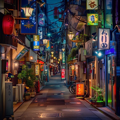 A high energy instrumental j pop piece that reflects the vibrant, neon lit nightlife of tokyo. With captivating synthesizer hooks and dynamic rhythms, this track brings the city's nocturnal excitement to life, making listeners feel as if they are wandering through its buzzing streets.