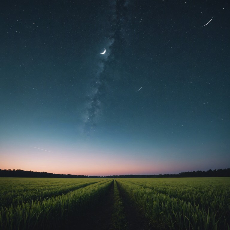 A tranquil synthesizer piece echoing the calm and beauty of a clear, starry night. Perfect for relaxation and thoughtful listening, it conjures images of lying in a field, gazing at the stars.