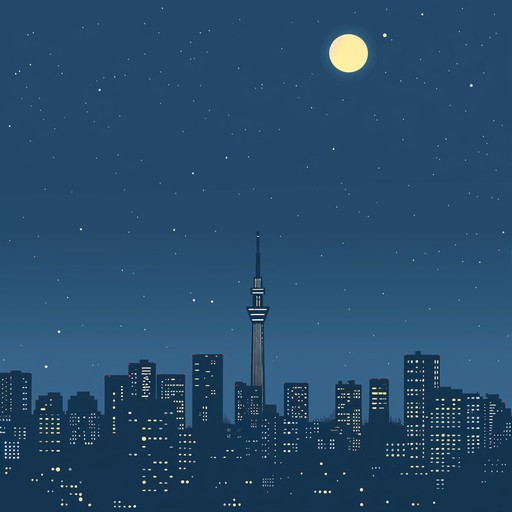 Experience a soothing journey through a serene tokyo nightscape. Gentle melodies and soft instrumentation create a tranquil ambiance, reflecting the peaceful beauty of the city after dusk. The music features subtle harmonies and delicate rhythms that capture the essence of a quiet, magical night in tokyo.