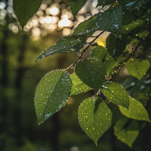 Imagine standing in the heart of a vast forest, with each gentle breeze bringing a new soft sound to your ears. This scene captures both the majesty and the minute, every rustle a testament to the thriving life hidden within the green depths.