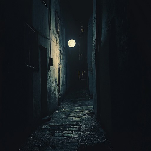 Transport listeners to a shadowy moonlit alley where groovy rhythms merge with the mystique of the night, featuring pulsating beats, smooth basslines, and eerie synth textures that create an atmospheric and enigmatic ambiance