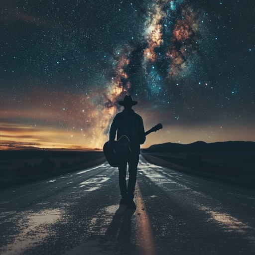 Experience atmospheric dreamy folk rock that captures the essence of starlit wanderings, with gentle acoustic guitar and ethereal soundscapes creating a celestial journey.