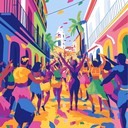 upbeat fusion of samba and global rhythms for happiness