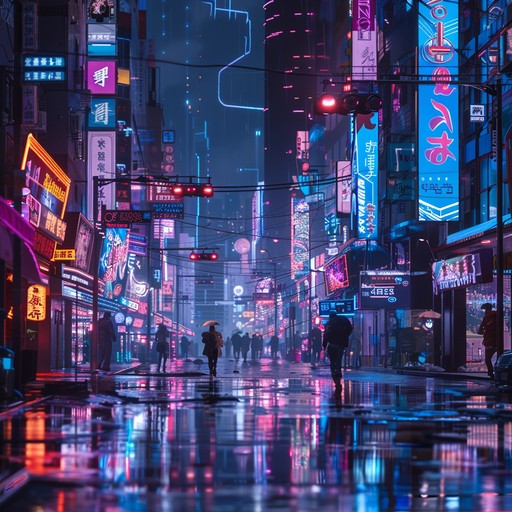 Experience an odyssey through a neon lit city with funky rhythms and futuristic synths. This track blends energetic basslines with intense cyberpunk elements for an unforgettable journey.