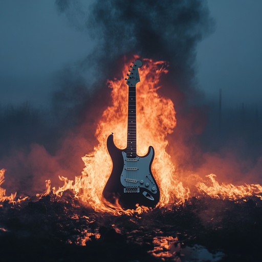 A powerful heavy metal instrumental that blends intricate guitar riffs, dynamic drum patterns, and atmospheric elements to create a passionate musical journey resonating with deep emotions