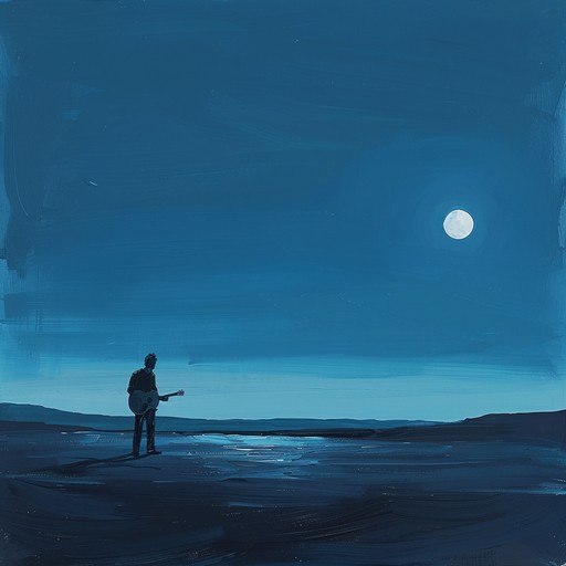 The alternative version emphasizes a more melancholic approach, drawing out the yearning and deep seated emotions associated with a love that is profound and timeless. It captures the essence of silent hopes and the bittersweet nature of a love held close to the heart, all played out through soul touching guitar strings under a melancholic starlit sky.