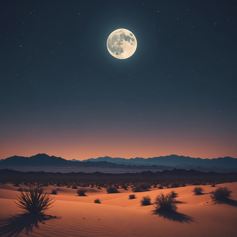 This track features a deep, suspense filled composition emphasizing the mysterious and intense atmosphere of a middle eastern landscape under the cover of night. The music aims to transport listeners into a suspenseful narrative, enhancing the experience of secrecy and hidden dangers that might lurk in the shadows of the desert.