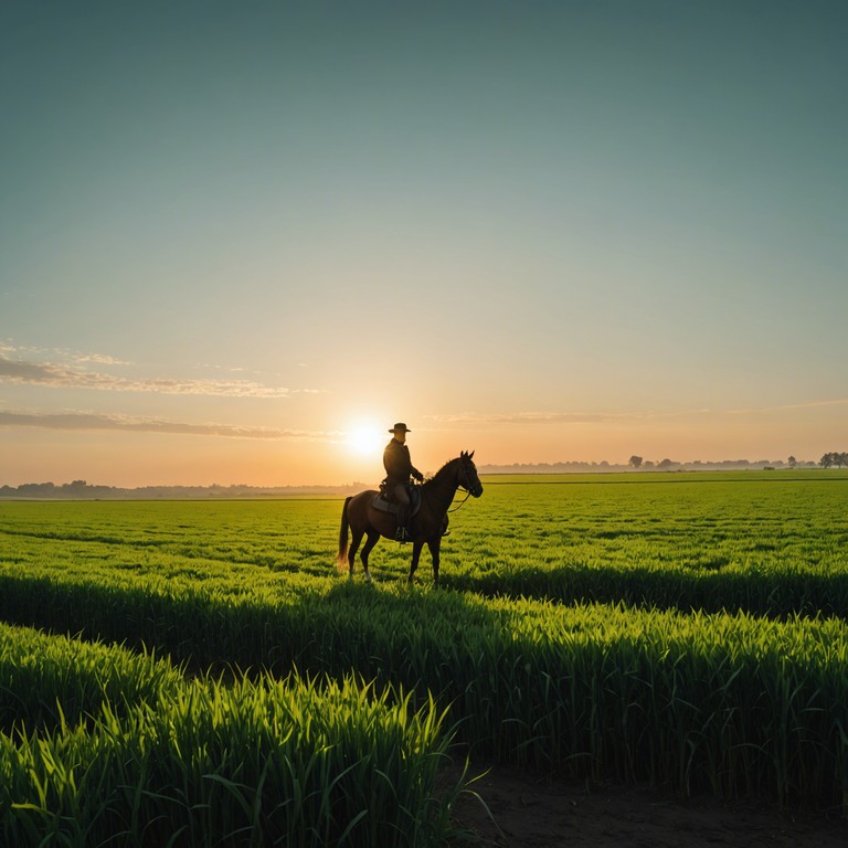 A composition that captures the heart of the countryside awakening; banjo tunes accompany the rising sun, stirring a sense of joy and anticipation for the day ahead.