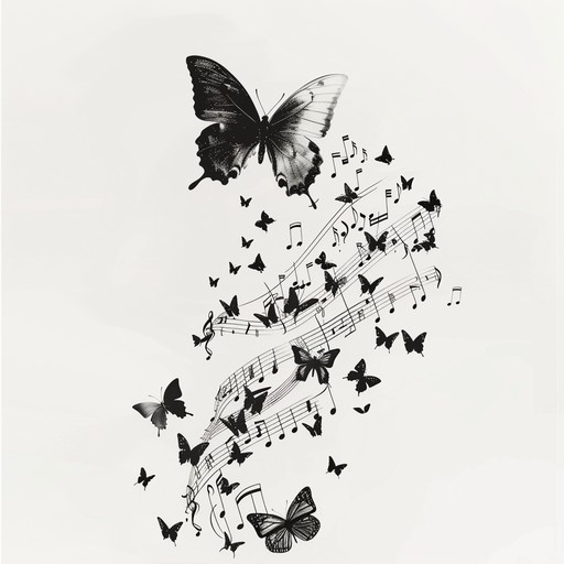 This delicate composition features a lilting piano melody that evokes the graceful movements of a butterfly, accompanied by soft, shimmering strings and a gentle, pulsing rhythm. The music ebbs and flows, creating a dreamy, enchanting atmosphere that invites the listener to sway along with the waltz-like tempo. This delicate composition features a lilting piano melody that evokes the graceful movements of a butterfly, accompanied by soft, shimmering strings and a gentle, pulsing rhythm. The music ebbs and flows, creating a dreamy, enchanting atmosphere that invites the listener to sway along with the waltz-like tempo.