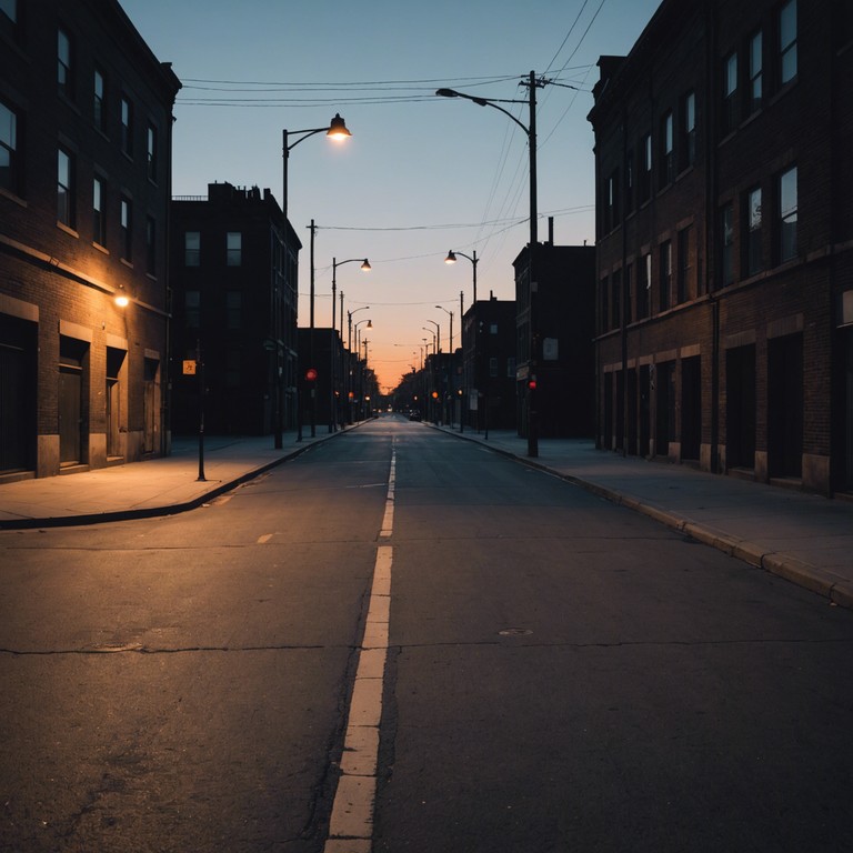 In this track, the gentle strumming of a clean electric guitar intertwines with soft, atmospheric synth layers, creating a soundscape that reflects the quiet, introspective walk through empty city streets at twilight. The music combines the rhythmic elements of rap with a deep sense of longing and introspection, perfect for moments of solitude or reminiscence.