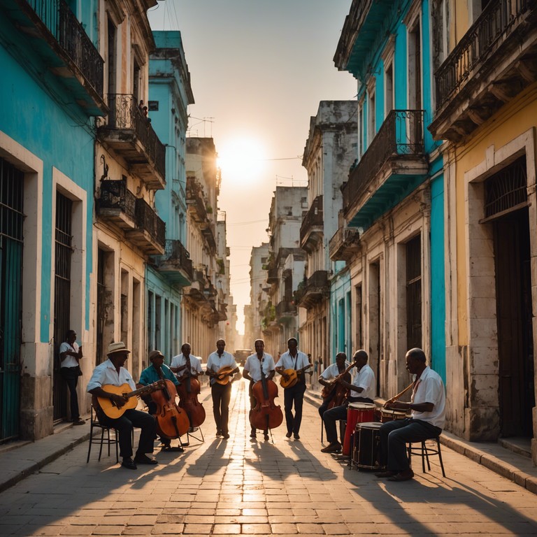 This instrumental track encapsulates the essence of a lively havana sunrise, blending traditional afro cuban rhythms with an uplifting, modern twist. The music is characterized by energetic percussion and vibrant melodic progressions, setting the scene for a day full of promise and excitement in the heart of cuba.