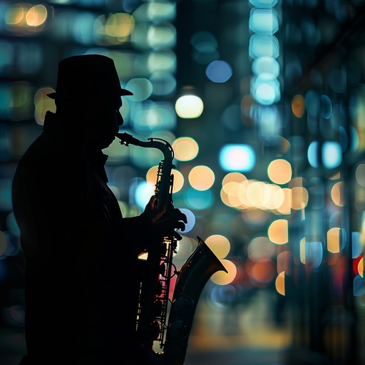 This track combines smooth jazz melodies with soulful urban groove, perfect for late night cityscapes. A sultry saxophone leads the arrangement, complemented by a tight rhythm section of bass, drums, and velvety keyboard chords. The music echoes with the spirit of vibrant city nights, relaxed yet deeply emotive, creating an atmosphere of lingering nostalgia and contemporary cool.