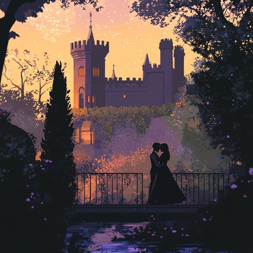 An orchestrally lush piece featuring piano and strings that create an aura of elegance and timeless romance. Perfect for scenes depicting grand romantic gestures or intimate royal moments