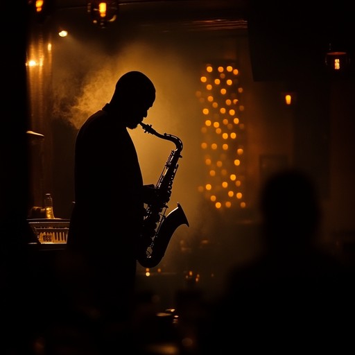 Experience the mystery of a smoky jazz club at midnight. This track features sultry saxophone melodies, subtle percussion, and subdued double bass lines. Perfect for evoking a mysterious and suspenseful atmosphere.