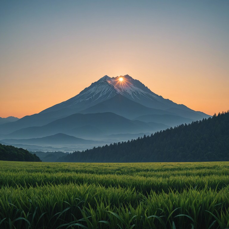 This track features a lively and uplifting bluegrass composition that conjures images of sunrise breaking over a lush mountain trail. The mandolin leads, accompanied by a full, vibrant string ensemble, evoking feelings of hope and renewal amidst nature's grandeur.