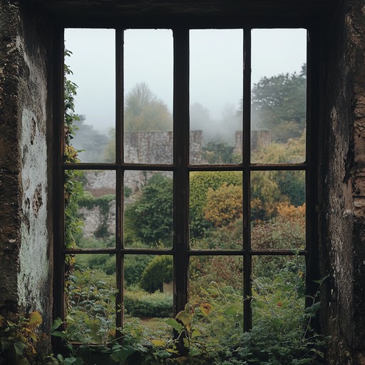 An introspective and subtle acoustic guitar piece performed in the empty spaces of an ancient castle, echoing sounds that travel through time, stirring emotions tied to the past and evoking the presence of those who once lived.