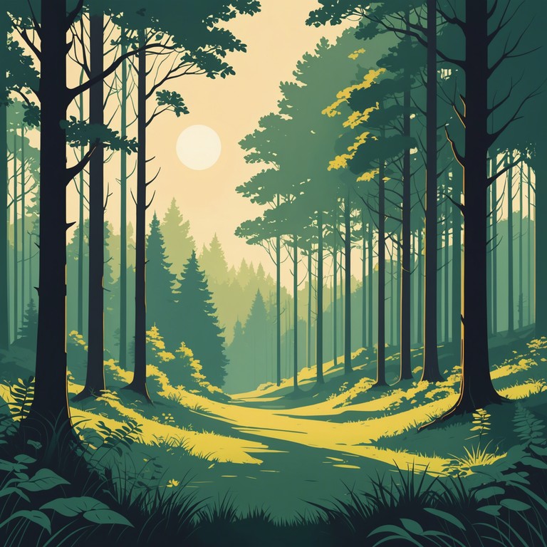 In this alternative soundscape, soft string melodies blend seamlessly with the gentle murmurs of the forest, creating a reflective and soulful experience celebrating nature's quiet beauty.