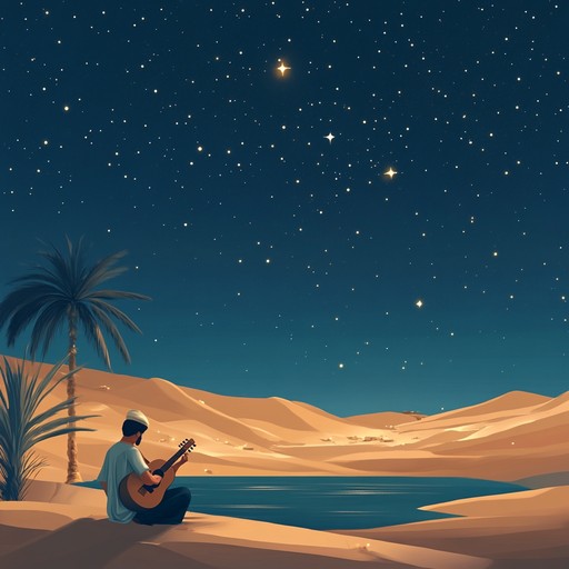 An enchanting piece that uses the oud to craft a serene landscape, mirroring the whispers of the desert breeze and the imagery of an ancient oasis under a canopy of stars