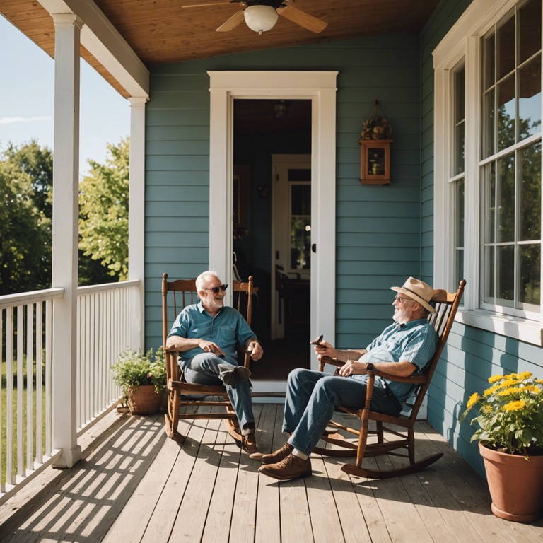 Imagine sitting on a sunny porch, sipping lemonade, and listening as a seasoned harmonica player belts out cheerful, catchy blues rhythms that capture the essence of a perfect summer day. The music is upbeat, featuring rapid fire melodies that entice you to tap your feet and smile.