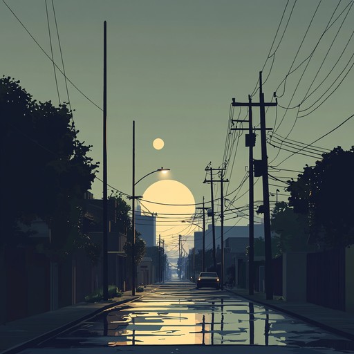 A soft indie instrumental featuring warm guitar tones and gentle rhythms, evoking the feeling of wandering city streets under moonlight.