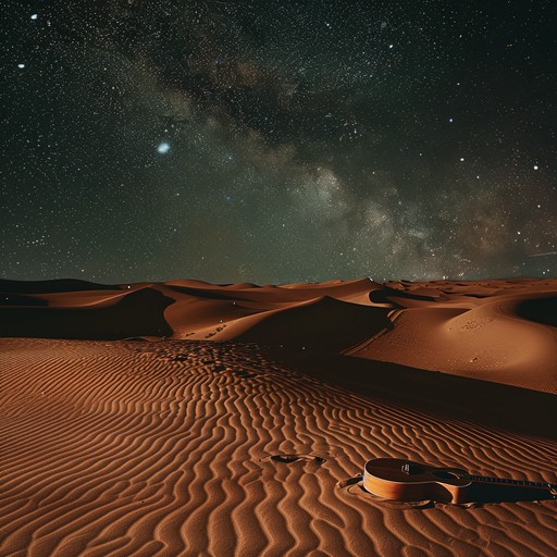 An evocative piece, capturing the essence of a quiet desert evening, with serene rhythms showcasing the beauty of traditional middle eastern soundscapes. It creates an immersive, tranquil environment, perfect for nighttime relaxation or reflection.