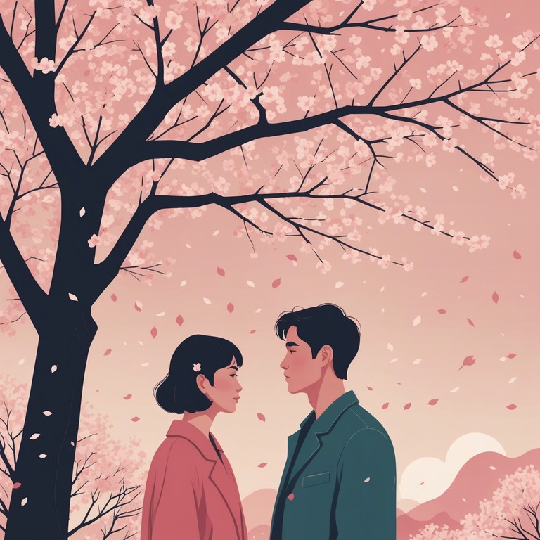 Evolving alongside the spring season in japan's bustling metropolis, this track embodies the growing closeness and tender emotions that emerge with new love, framed by the breathtaking beauty of cherry blossoms whispering under blooming skies.