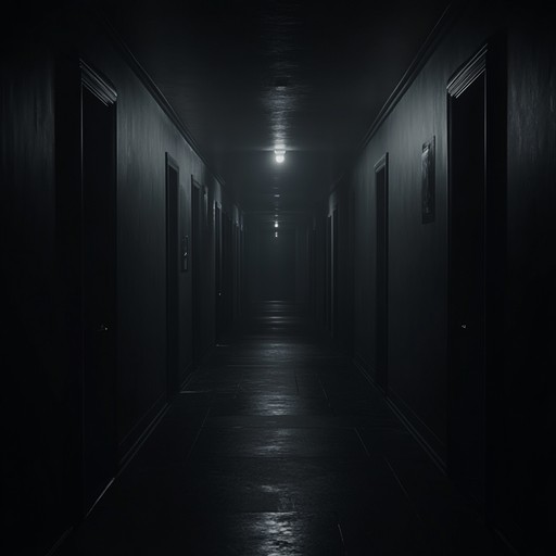 An eerie ambient jingle with dark echoes and chilling whispers. The haunting melody and unsettling soundscape create a suspenseful atmosphere, perfect for horror settings, evoking a sense of fear and foreboding.