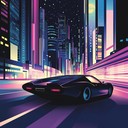 smooth 80s instrumental of neon lit city night drive