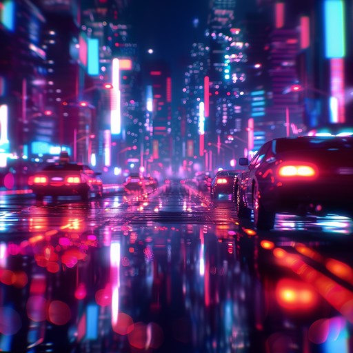 An instrumental track that mimics the bustling metropolitan nightlife, punctuated by the distant echo of urban chaos, reflecting a journey through neon lit streets with a sense of mystery and anticipation. The composition leverages the atmospheric potential of the electric guitar, invoking the vibrancy and edginess of city life after dark.