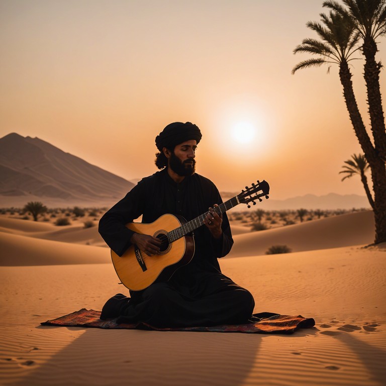 Embrace the stillness of the desert nightfall with delicate oud sounds crafting an atmosphere of peace and introspection, perfect for winding down at the day's end.