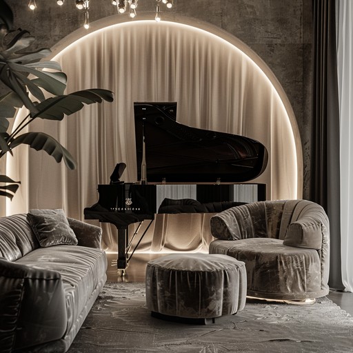 A luxurious instrumental with gentle piano and glam rock influences. Perfect for unwinding, this track creates a serene and opulent ambiance, reminiscent of a velvet lounge bathed in soft lighting.