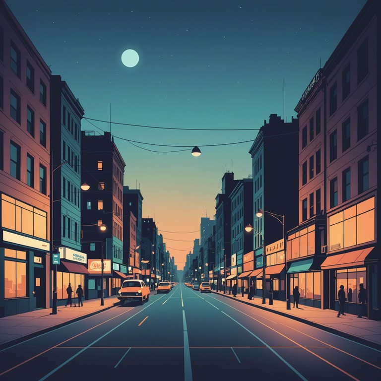 This track merges the intimate nuances of jazz with the pulsating rhythms of contemporary electronic music, creating a sophisticated soundscape perfect for evening reflections in a bustling cityscape.