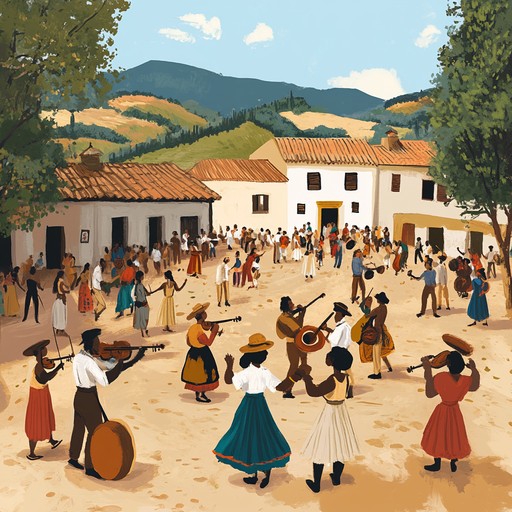 An energizing folk song featuring the uplifting sound of the accordion, supported by lively guitar strumming and rhythmic hand claps. The melody captures the celebratory spirit of a tightly knit community, evoking feelings of pride, unity, and joy. This piece channels the essence of traditional folk gatherings, portraying a sense of home and belonging in every note.