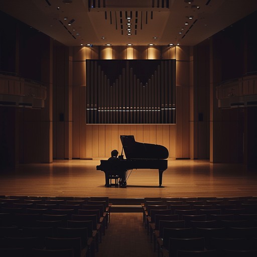 A scenario where the deep emotional resonance of the piano encapsulates a solitary journey through an urban landscape at night. Each note reflects the contrasting beauty and isolation experienced when one is alone amidst the vast, sleeping city.