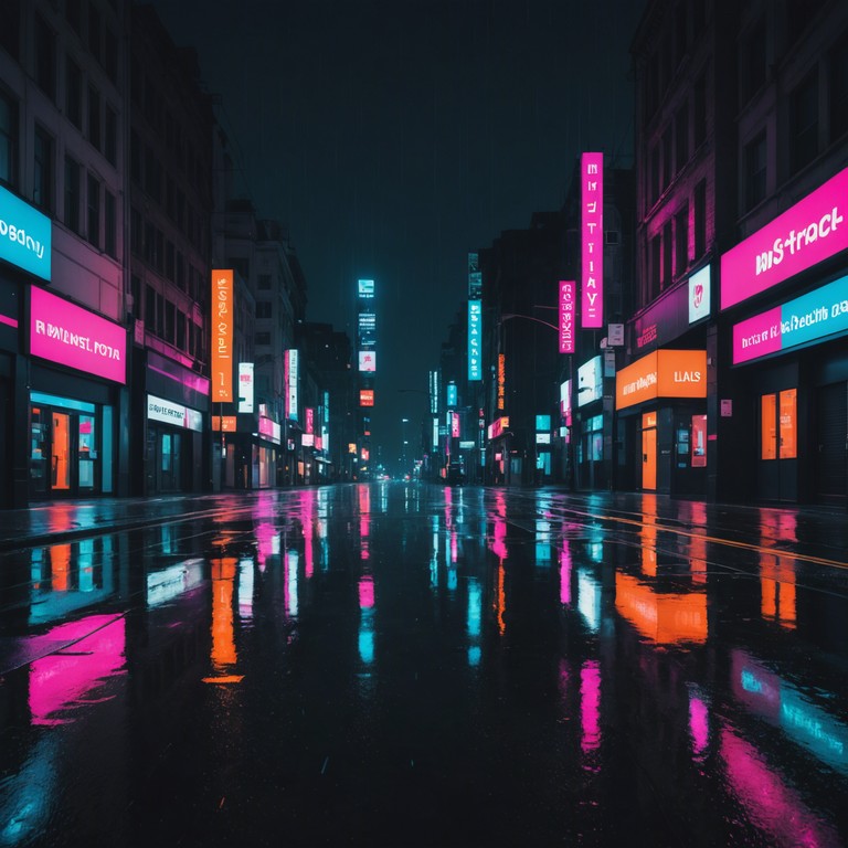 Imagine walking through a rain soaked city at night, the neon signs reflecting off the wet streets as a deep, brooding phonk beat captures the essence of the urban environment. The music combines atmospheric synth textures with a distinctly gritty undertone, emulating the feeling of mystery and intrigue that embodies a noctilucent city space in the rain. The haunting reverb and slow tempo create a cinematic experience, drawing from the essence of classic film noir aesthetics