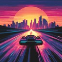 pulsating synthwave track embodying energy of neon nights