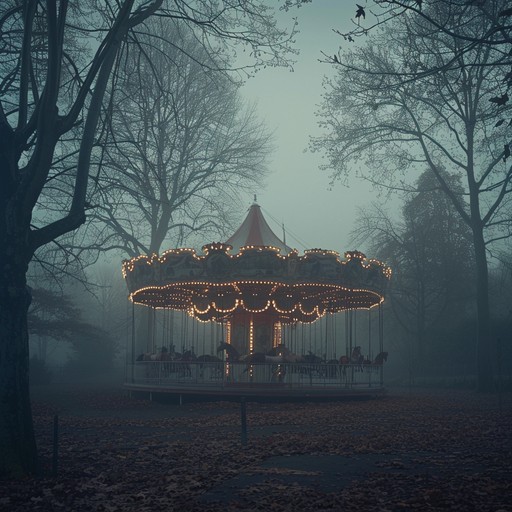 This unsettling musicbox piece evokes the feeling of an abandoned, antique carousel slowly spinning in the dead of night. The waltz rhythm is punctuated by off-kilter, dissonant notes that suggest something is not quite right. As the song progresses, the melody becomes increasingly distorted and warped, as if the musicbox mechanism itself is deteriorating. Ghostly whispers and creaks weave in and out, adding to the spine-chilling atmosphere.