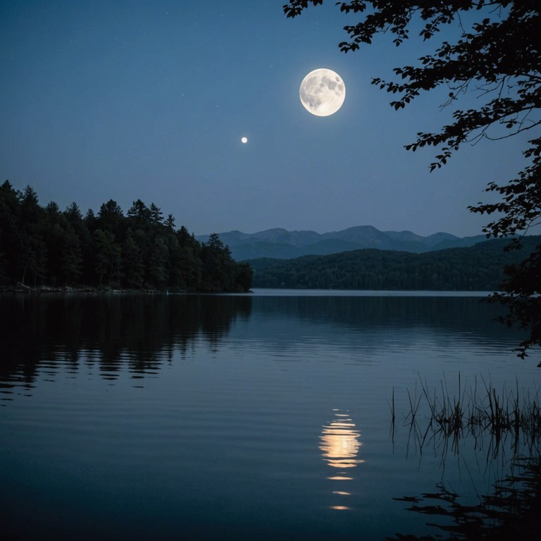 Imagine an enigmatic audio journey through the night, where soft, soothing tones of a saxophone merge with the gentle whisper of a breeze, creating a peaceful yet introspective atmosphere. This piece captures the essence of a tranquil night under a starlit sky, evoking deep reflection and serene solitude.