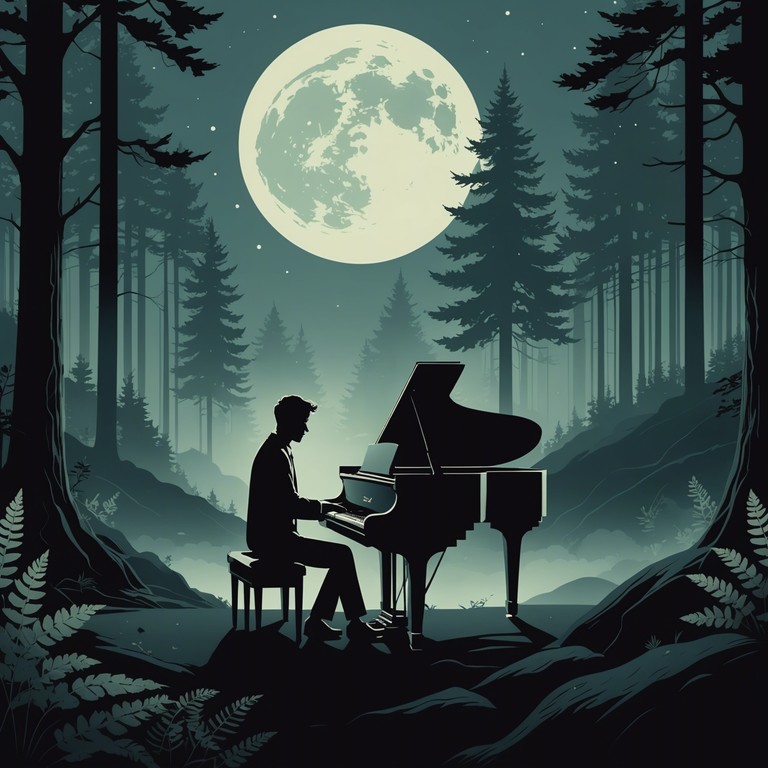 Under a sky veiled by the night, a single electric piano unfolds a forlorn tale that invites listeners into a world of reflective melancholy, offering a serene yet poignant experience resonating with the sorrows of the unseen whispers.