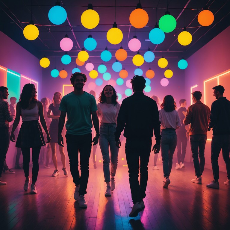 Imagine a spectacular dance track that transports you to the city's heart under sparkling neon lights, where the rhythm never fades and every beat pulsates with life.