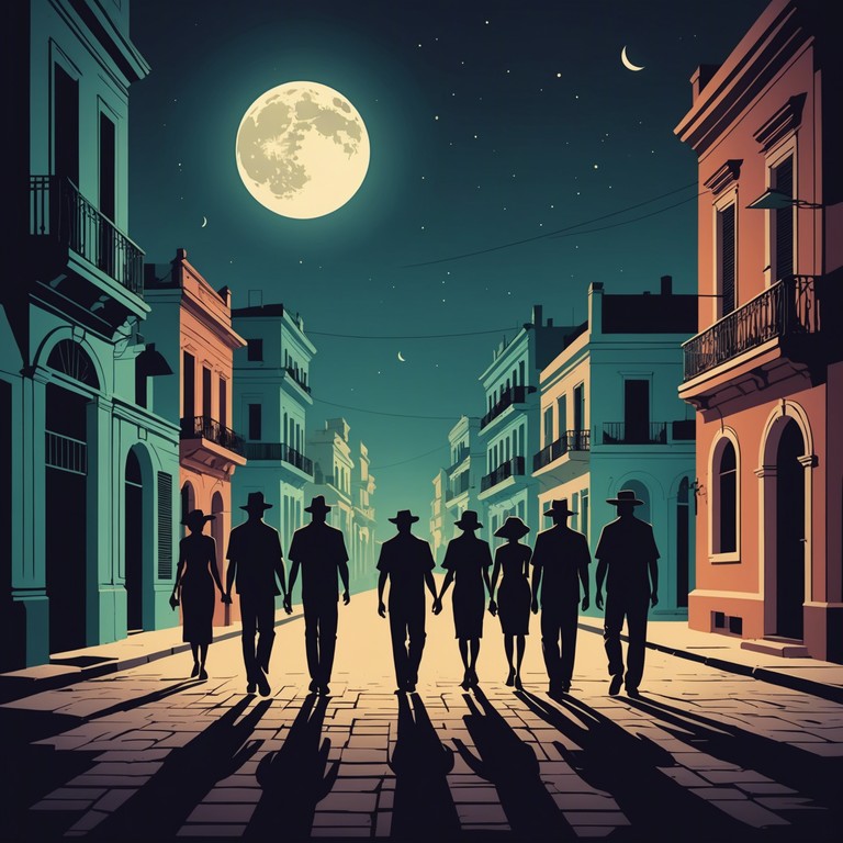 A song that encapsulates the vibrant nightlife of havana through an edgy and mysterious rumba rhythm, featuring intricate accordion melodies that weave in and out of the rich percussive backdrop to create a sound that's both immersive and enigmatic.