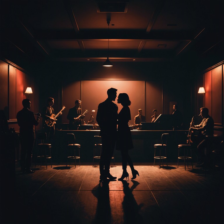 Imagine a dimly lit jazz club at the stroke of midnight, where the energy is high, and the saxophone player takes center stage. The crowd sways as the band dives into a session of experimental swing, blending elements of classic jazz with unexpected, modern twists, creating a thrilling atmosphere.